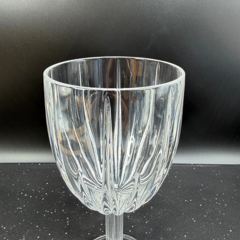 Waterford Crystal Sonesta Cups Goblets Pair 7 Inch Ribbed‎ Stem Set of 2 Clear